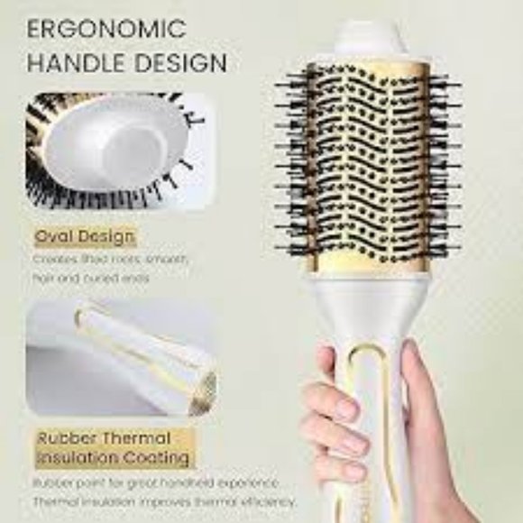 NEW PRITECH DUAL VOLTAGE 1000W CERAMIC IONIC HOT AIR BRUSH - 4 IN 1 STYLER - Picture 2 of 11